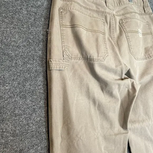 Columbia Pants‎ Mens 36 Beige Chino Cargo Carpenter Utility Chino Pants Outdoors - Picture 15 of 15